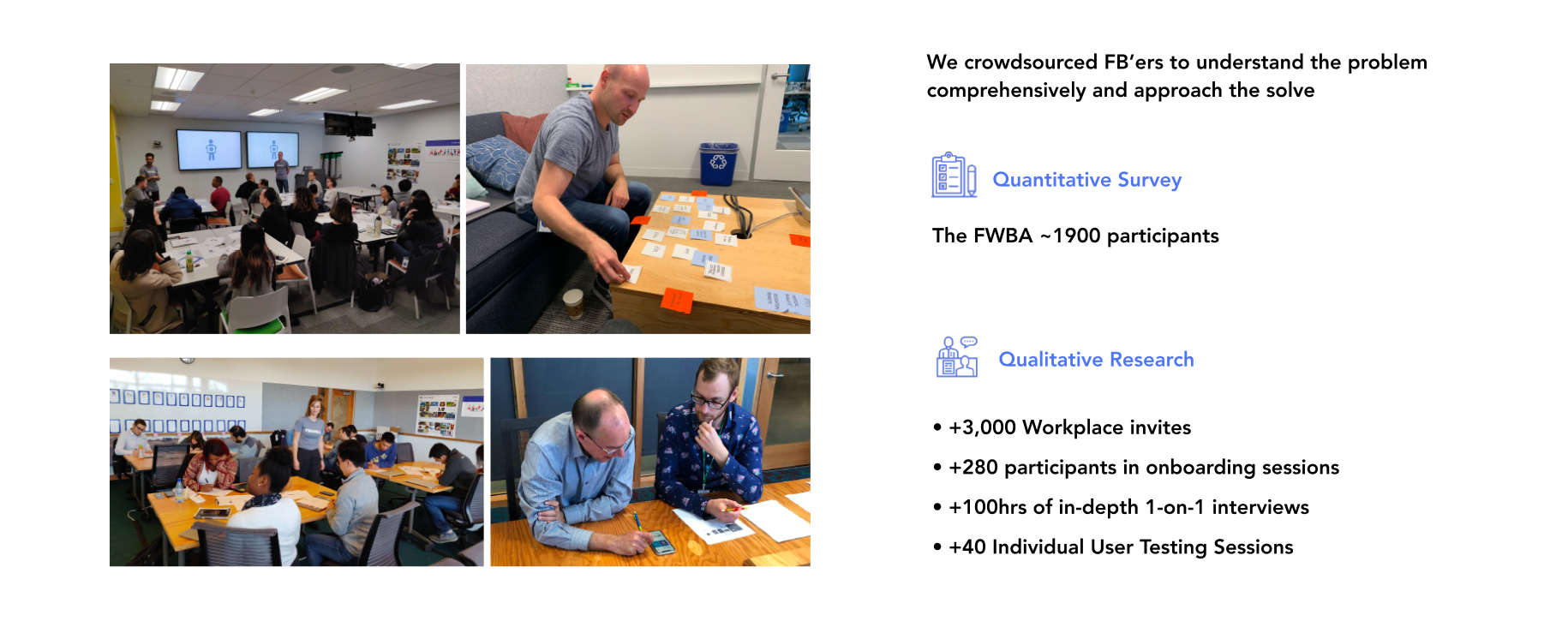 Paven user research sessions — 1900 survey participants, 280 onboarding sessions